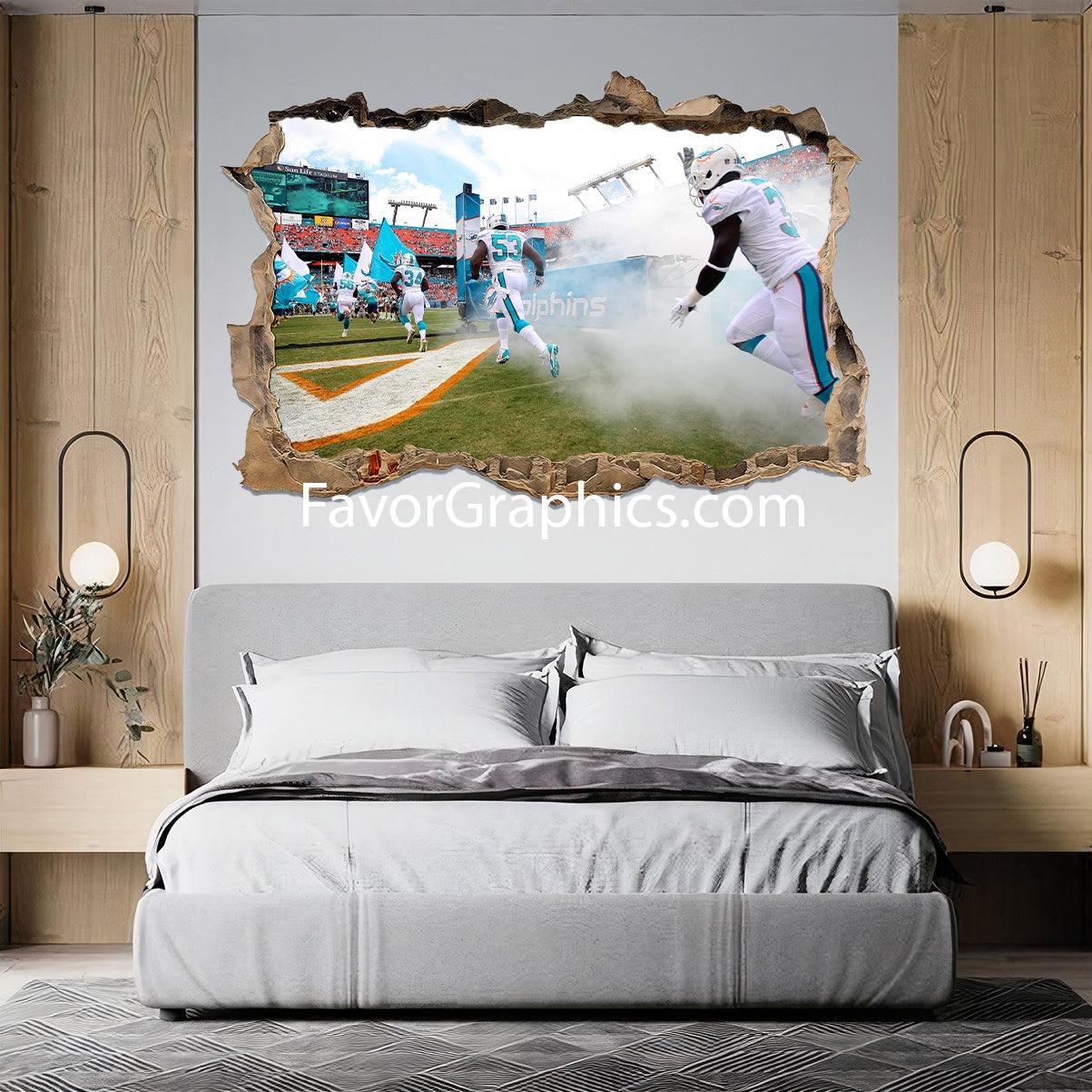 Miami Dolphins Vinyl Wall Art Decal Sticker Poster Print Mural