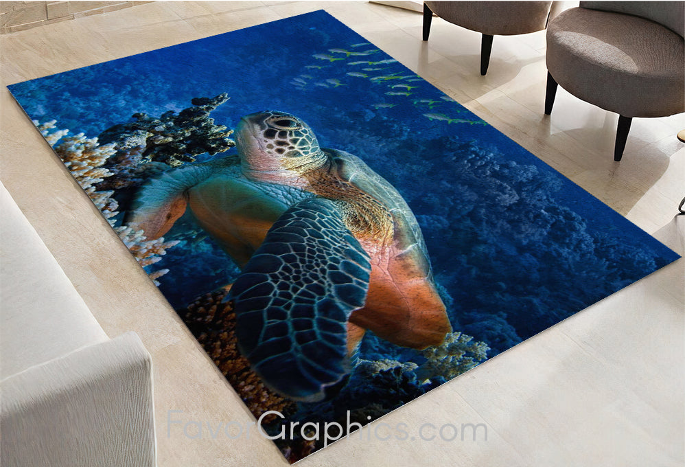 Sea Turtle Home Bedroom Decor Rug Carpet Mat