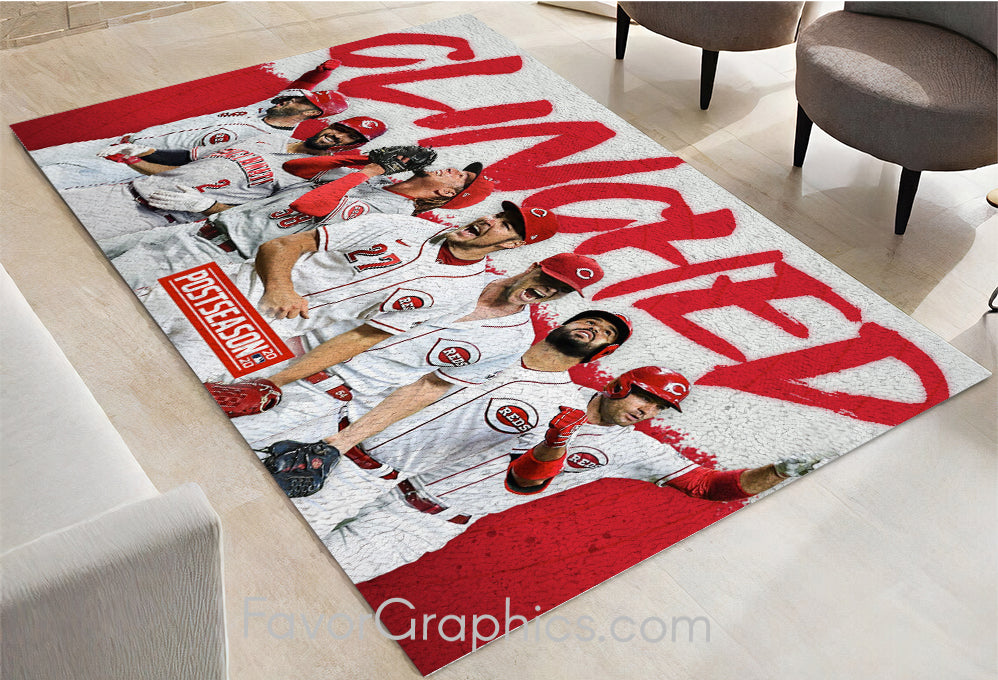 Cincinnati Reds Home Bedroom Decor Rug Carpet Mat