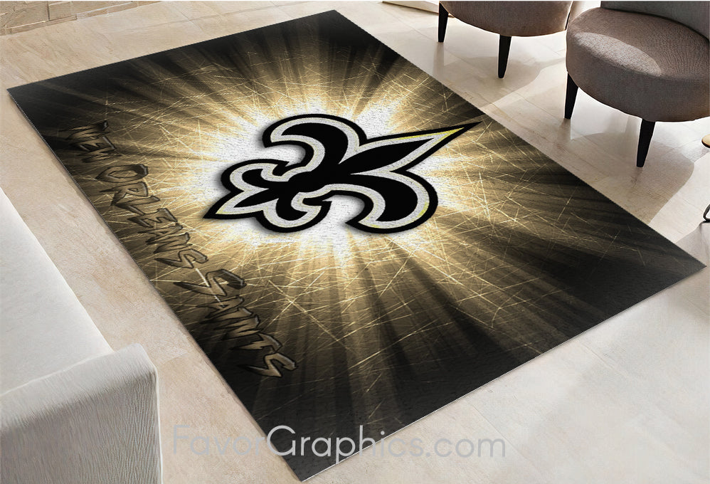 New Orleans Saints Home Bedroom Decor Rug Carpet Mat