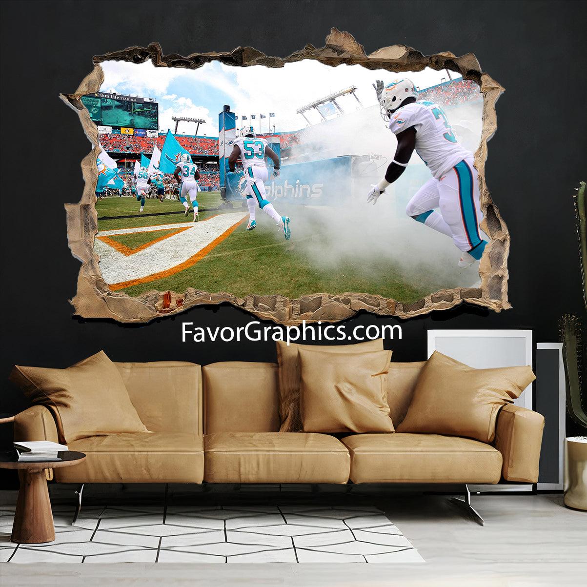 Miami Dolphins Vinyl Wall Art Decal Sticker Poster Print Mural