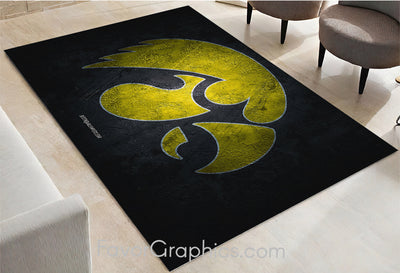 Iowa Hawkeyes Home Bedroom Decor Rug Carpet Mat