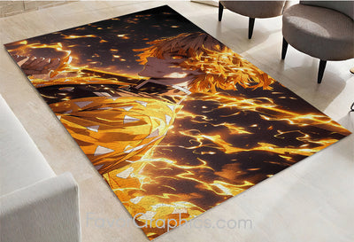 Zenitsu Agatsuma Home Bedroom Decor Rug Carpet Mat