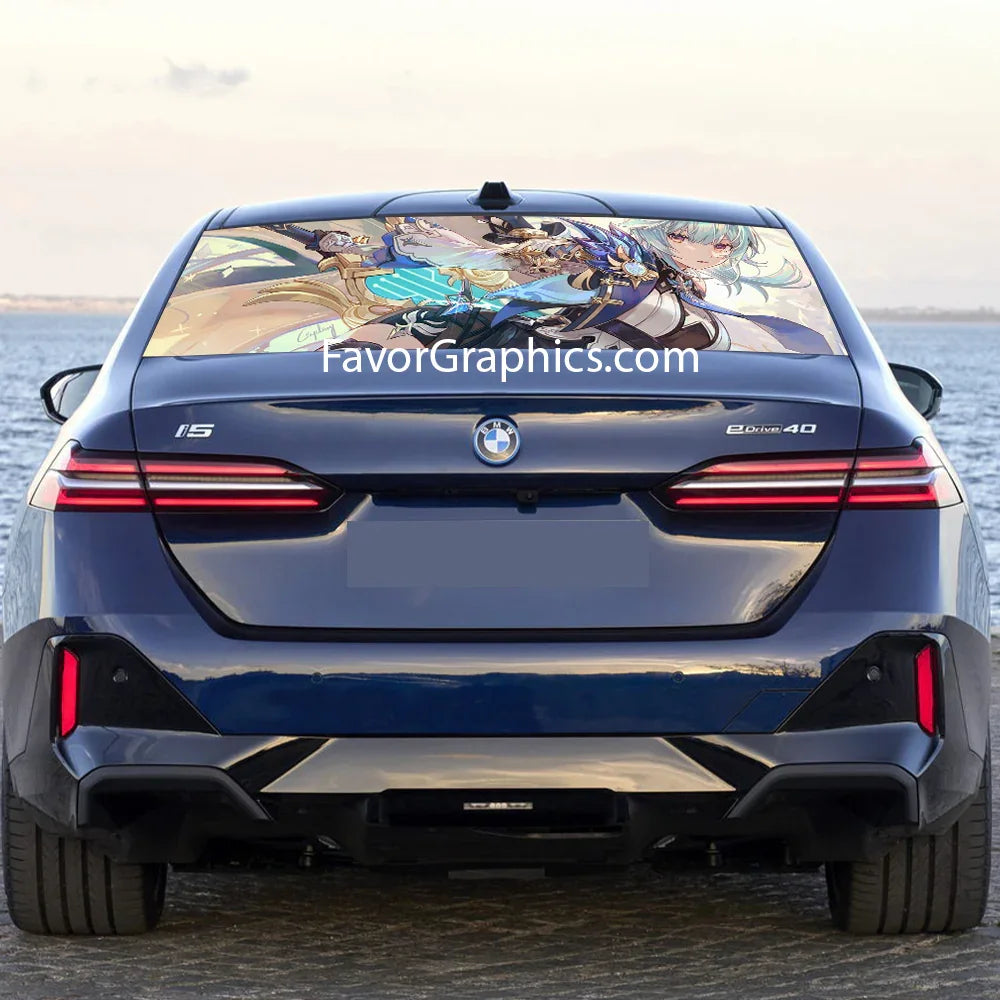 Eula (Genshin impact) Rear Window Perforated Graphic Vinyl Decal Car Truck UTV