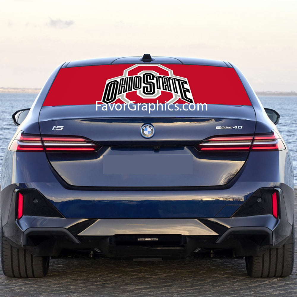 Ohio State Buckeyes Rear Window Perforated Graphic Vinyl Decal Car Truck UTV