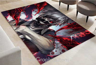 Kaneki Ken Tokyo Ghoul Home Bedroom Decor Rug Carpet Mat