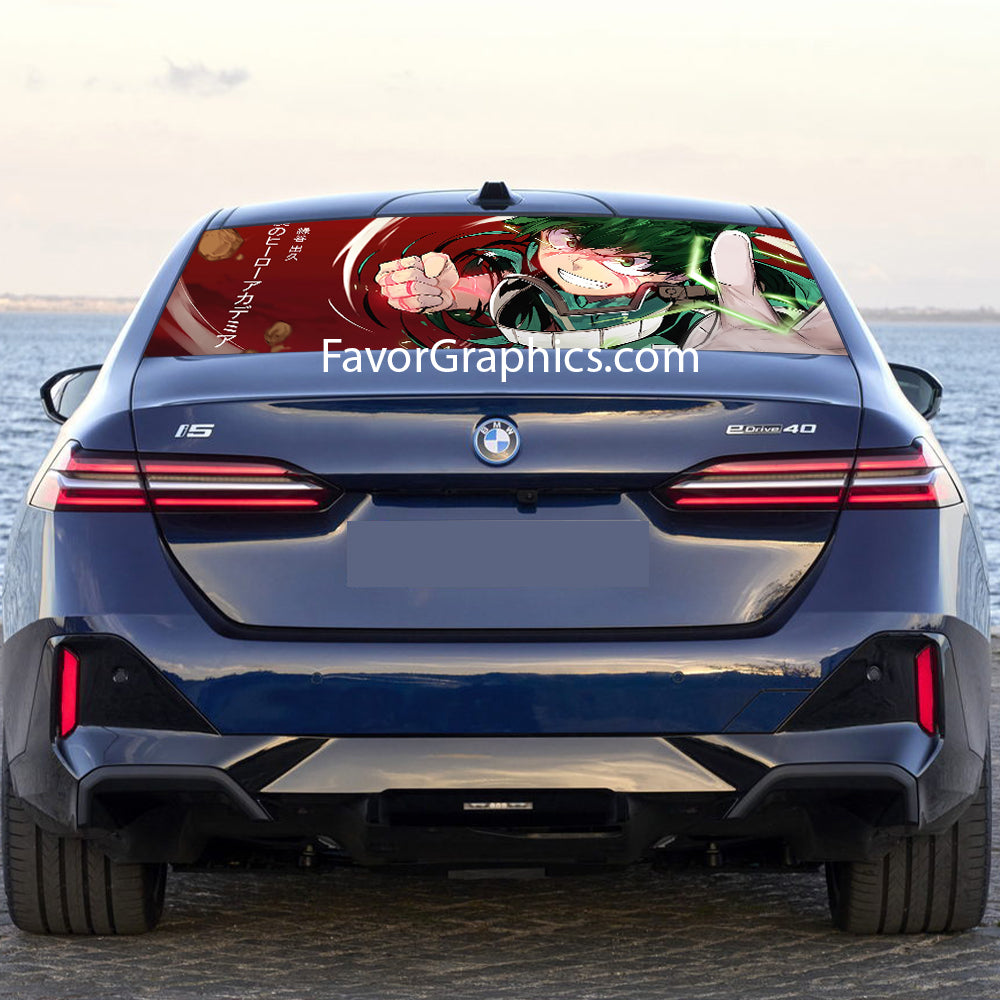 Izuku Midoriya Rear Window Perforated Graphic Vinyl Decal Car Truck UTV