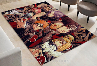 Akatsuki Naruto Home Bedroom Decor Rug Carpet Mat