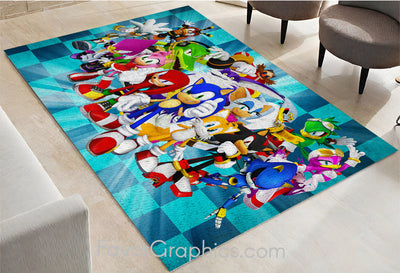 Sonic The Hedgehog Home Bedroom Decor Rug Carpet Mat