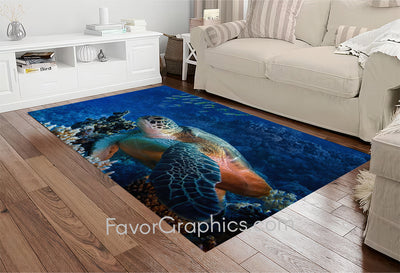 Sea Turtle Home Bedroom Decor Rug Carpet Mat