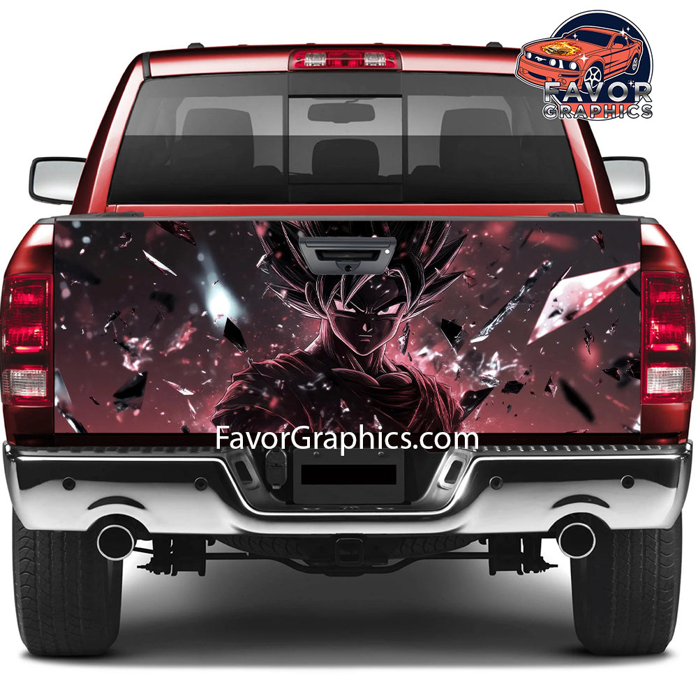 Black Goku Tailgate Wraps For Trucks SUV Vinyl Wrap