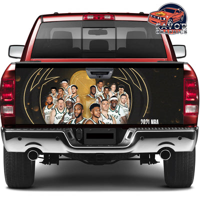 Milwaukee Bucks Tailgate Wraps For Trucks SUV Vinyl Wrap