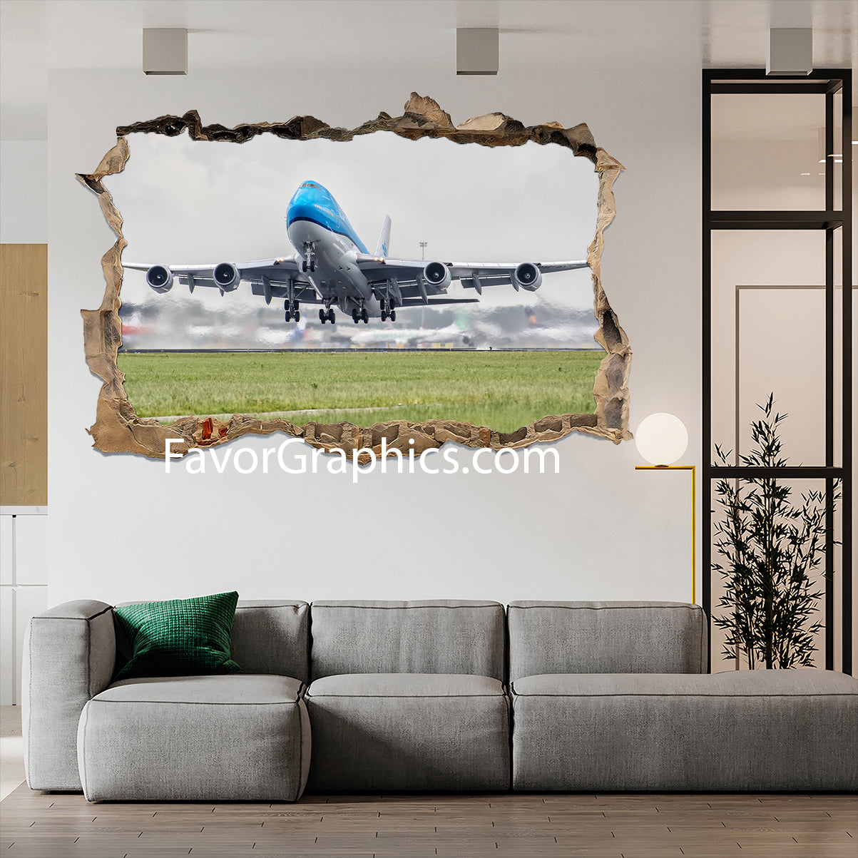 Boeing 747 Airplane Vinyl Wall Art Decal Sticker Poster Print Mural