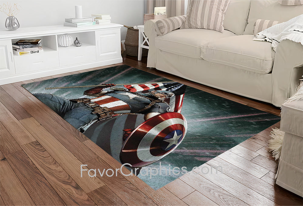 Captain America Home Bedroom Decor Rug Carpet Mat