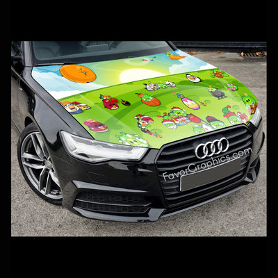 Angry Birds Itasha Car Vinyl Hood Wrap Decal Sticker