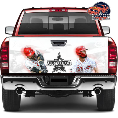 Cincinnati Reds Tailgate Wraps For Trucks SUV Vinyl Wrap