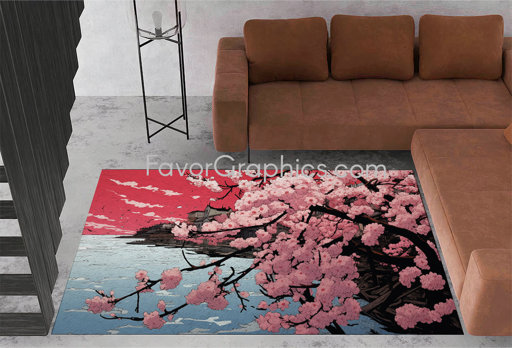 Cherry Blossom Home Bedroom Decor Rug Carpet Mat