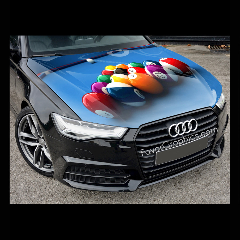 Billiard Itasha Car Vinyl Hood Wrap Decal Sticker