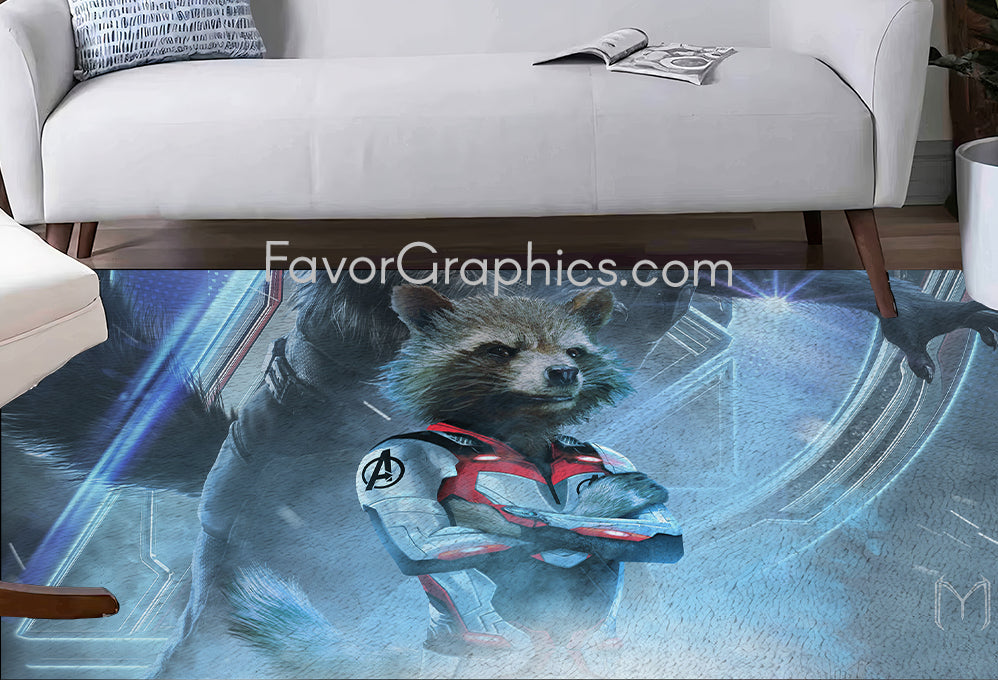 Rocket Raccoon Home Bedroom Decor Rug Carpet Mat