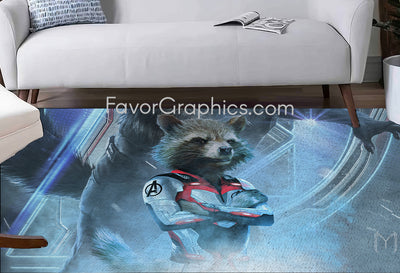 Rocket Raccoon Home Bedroom Decor Rug Carpet Mat