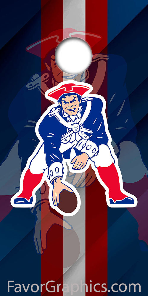 New England Patriots Cornhole Wood Board Skin Vinyl Wrap Decal Sticker