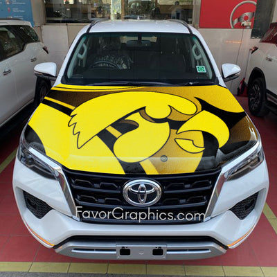 Iowa Hawkeyes Itasha Car Vinyl Hood Wrap Decal Sticker