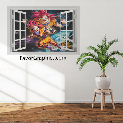 Goku Super Saiyan God Vinyl Wall Art Decal Sticker Poster Print Mural