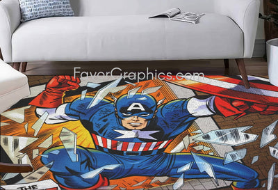 Captain America Home Bedroom Decor Rug Carpet Mat