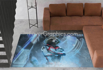 Rocket Raccoon Home Bedroom Decor Rug Carpet Mat