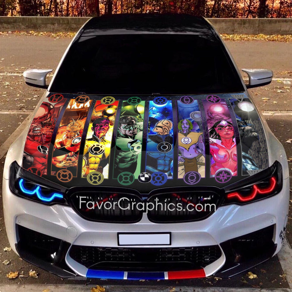 Black Lantern Itasha Car Vinyl Hood Wrap