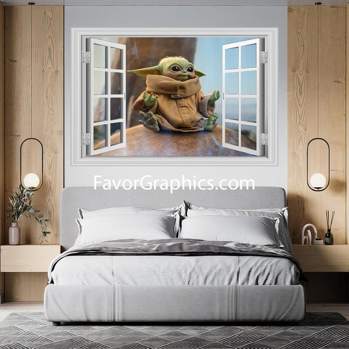 Baby Yoda Vinyl Wall Art Decal Sticker Poster Print Mural