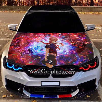 Yuno Gasai Future Diary Itasha Car Vinyl Hood Wrap Decal Sticker