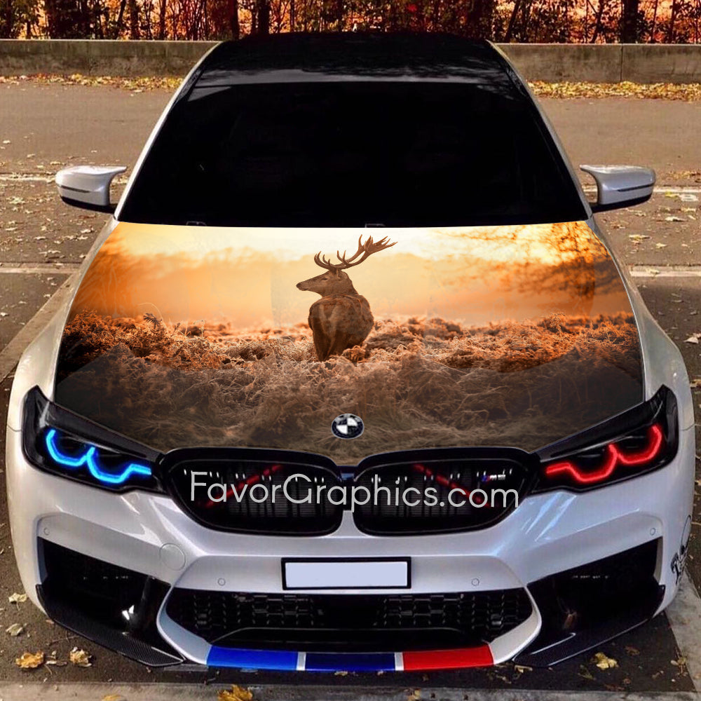 Deer Itasha Car Vinyl Hood Wrap Decal Sticker