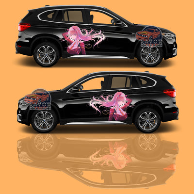 Zero Two Itasha Car Side Door Decal Vinyl Sticker