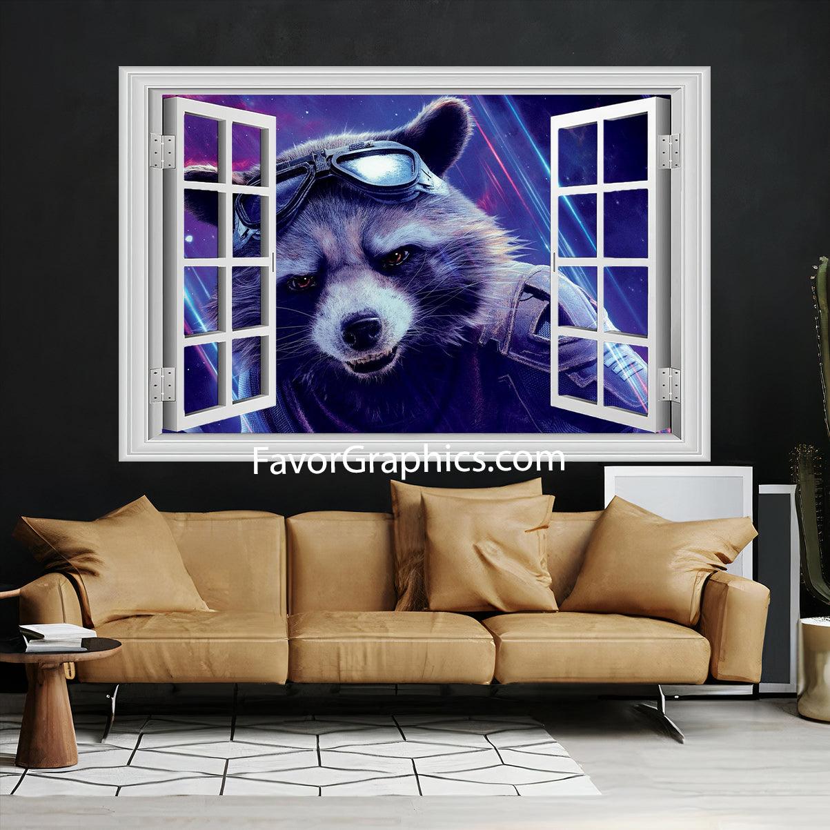 Rocket Raccoon Vinyl Wall Art Decal Sticker Poster Print Mural