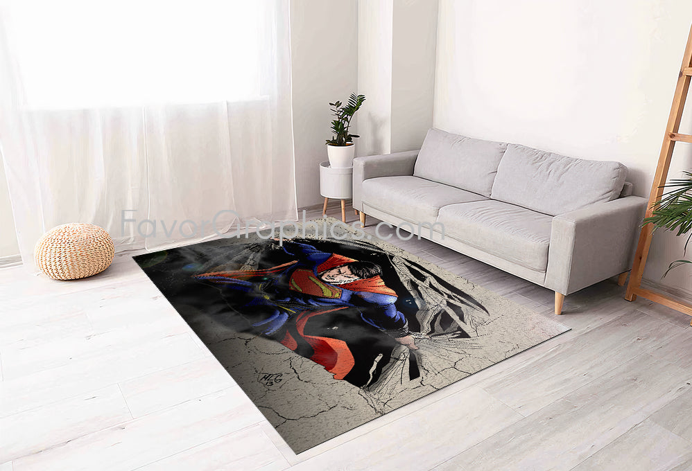 Superman Home Bedroom Decor Rug Carpet Mat