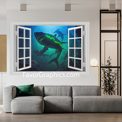 Shark Vinyl Wall Art Decal Sticker Poster Print Mural