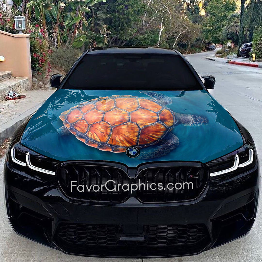 Sea Turtle  Itasha Car Vinyl Hood Wrap Decal Sticker