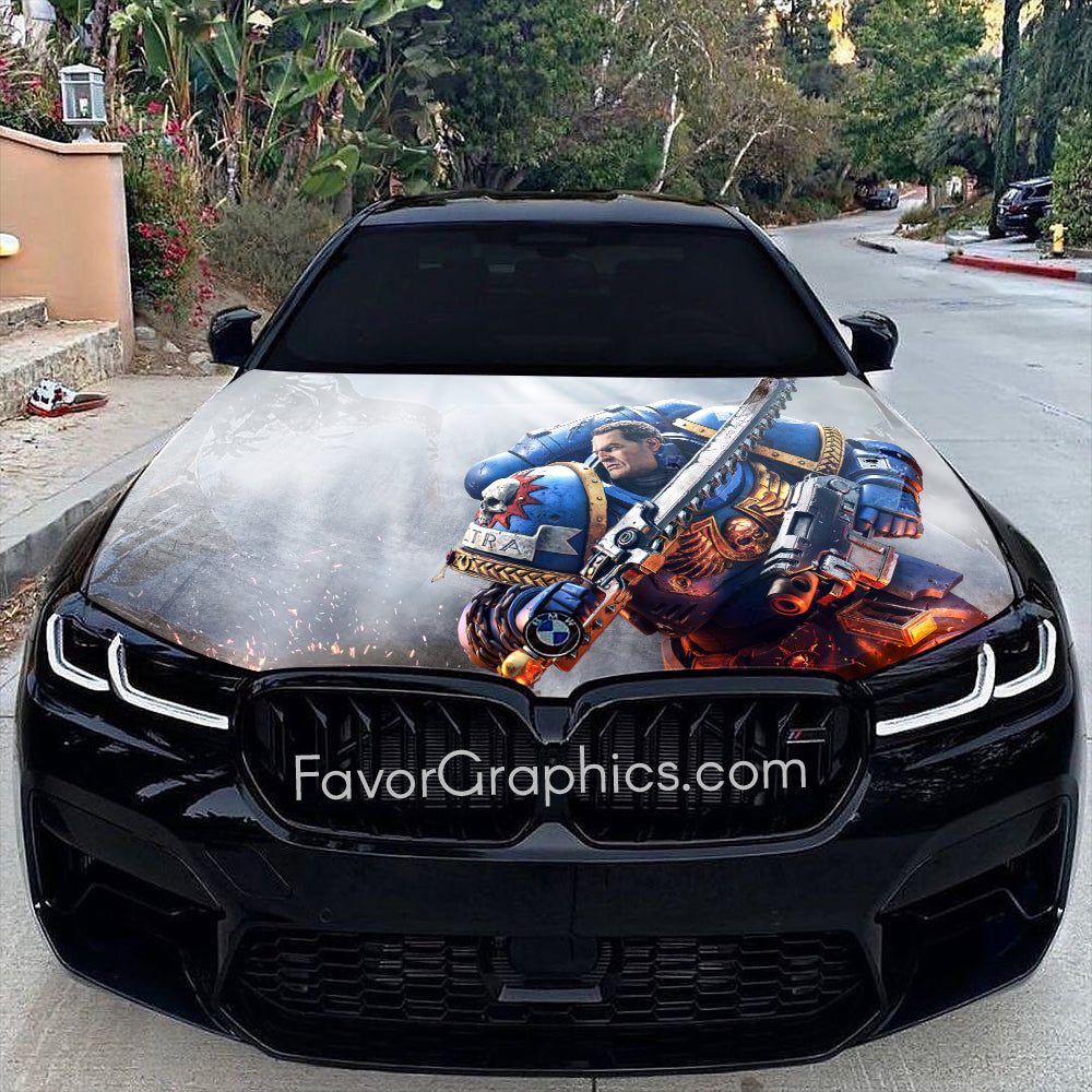 Space Marine 2 Itasha Car Vinyl Hood Wrap Decal Sticker