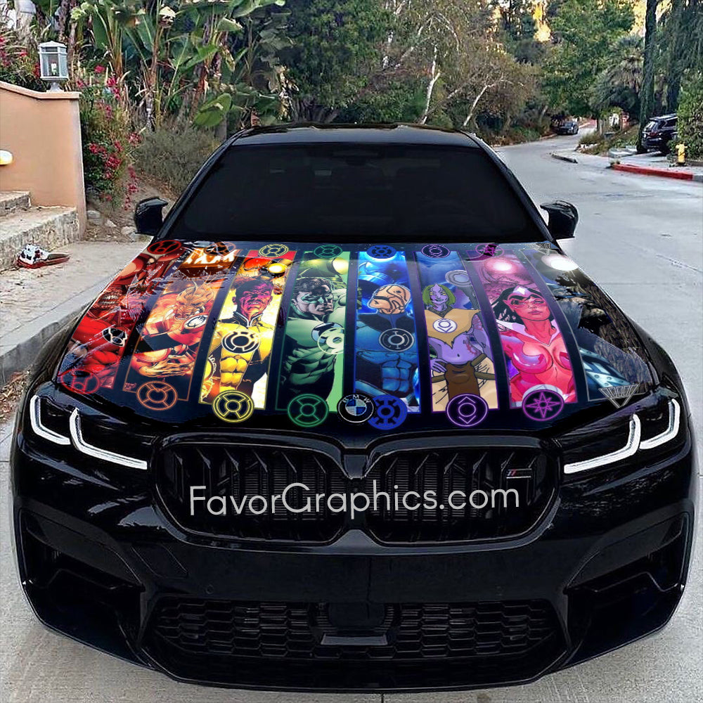 Black Lantern Itasha Car Vinyl Hood Wrap