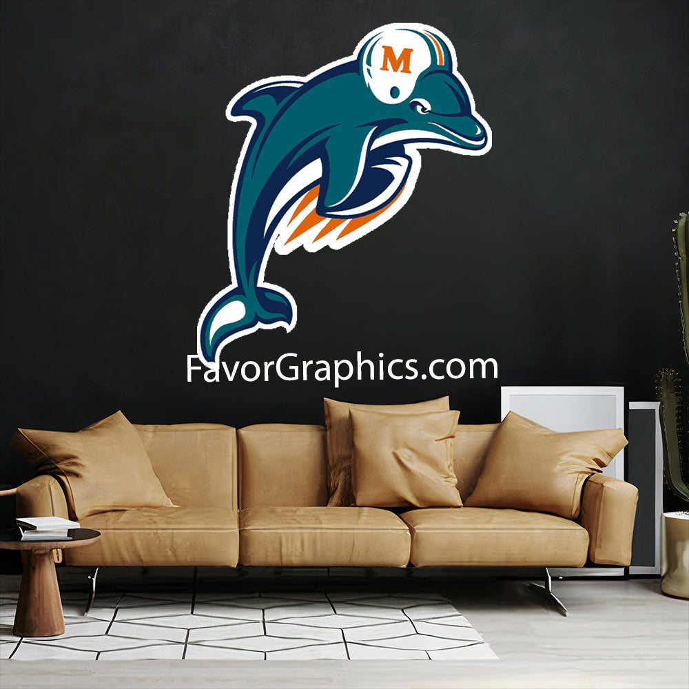 Miami Dolphins Home Room Wall Vinyl Decal Sticker Mural Poster