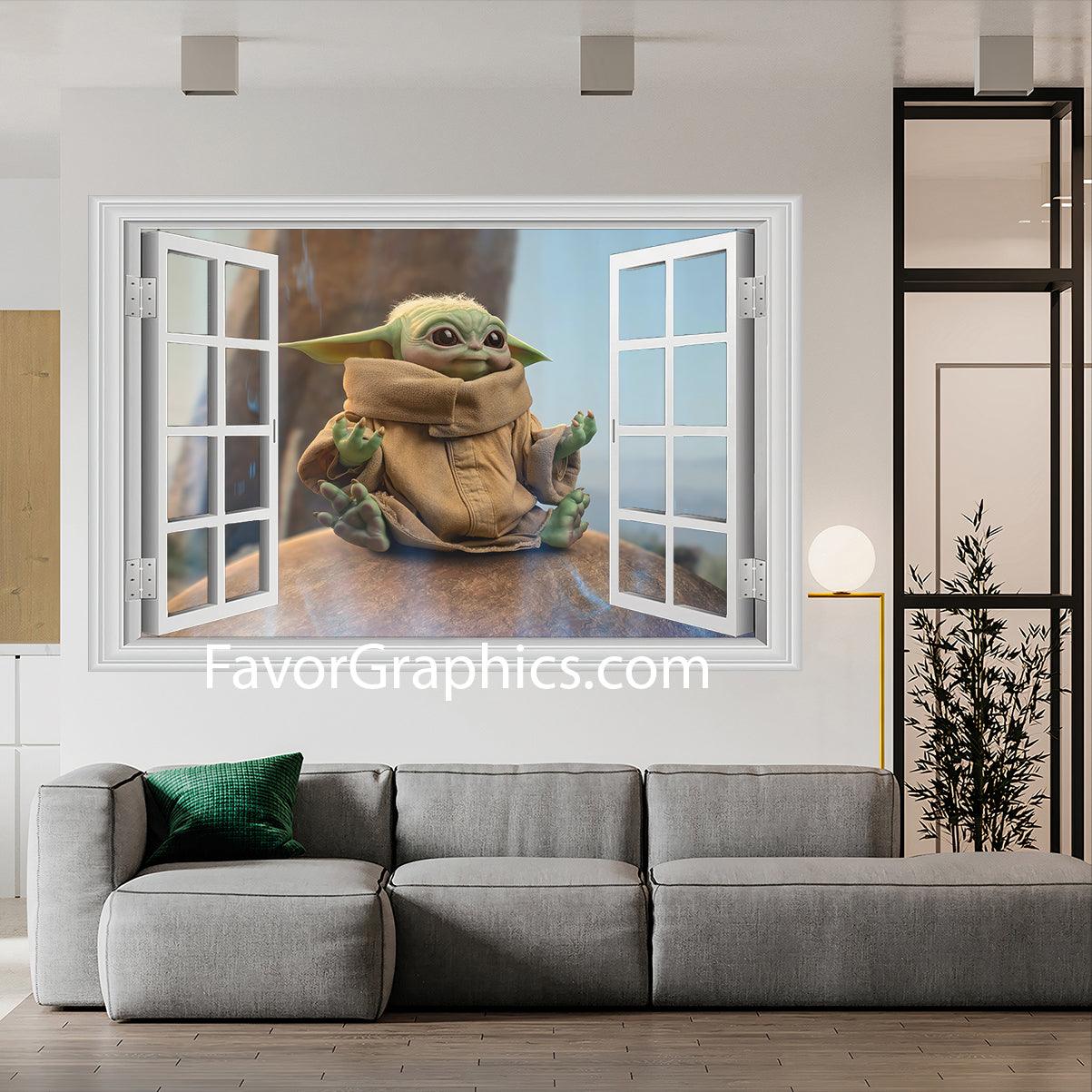 Baby Yoda Vinyl Wall Art Decal Sticker Poster Print Mural