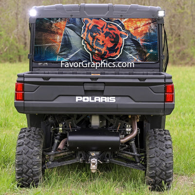 Chicago Bears Rear Window Perforated Graphic Vinyl Decal Car Truck UTV