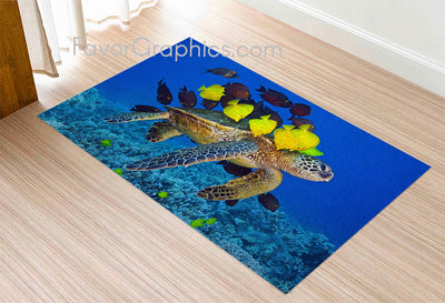 Sea Turtle Home Bedroom Decor Rug Carpet Mat