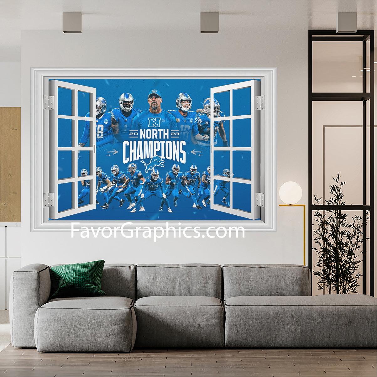 Detroit Lions Vinyl Wall Art Decal Sticker Poster Print Mural