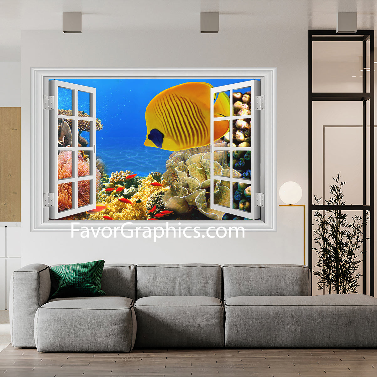 Butterflyfish Vinyl Wall Art Decal Sticker Poster Print Mural