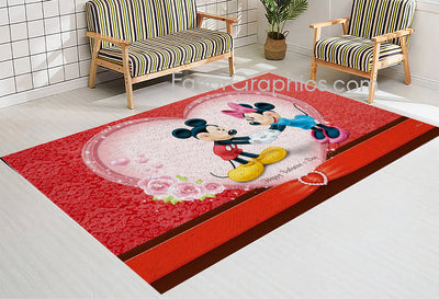 Mickey and Minnie Home Bedroom Decor Rug Carpet Mat