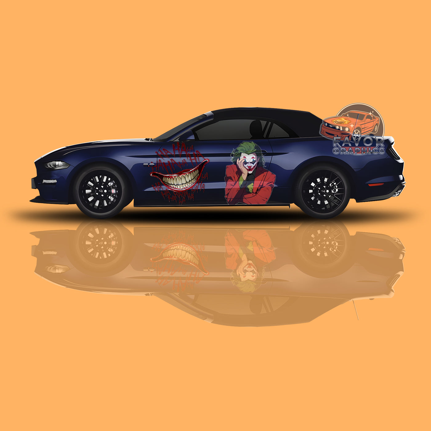 Joker Itasha Car Side Door Decal Vinyl Sticker