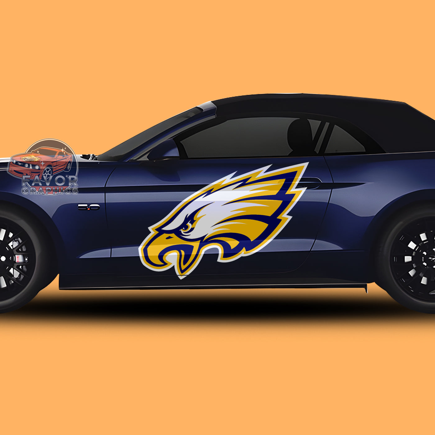 Philadelphia Eagles Itasha Car Side Door Decal Vinyl Sticker