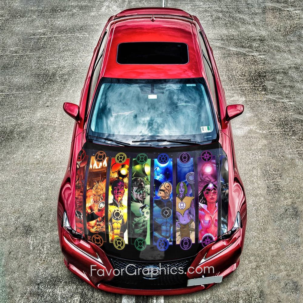 Black Lantern Itasha Car Vinyl Hood Wrap